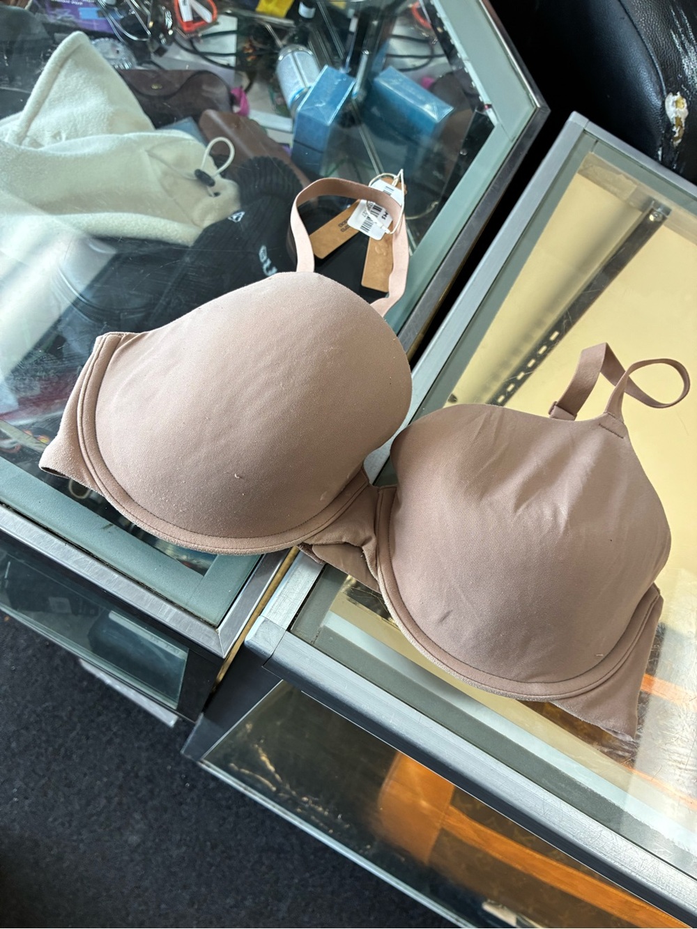 Women’s Skims Fits Everybody Push Up Demi Bra - Nude Clay Sz 38D New